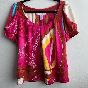 Diane Von Furstenberg Tops - Diane Von Furstenberg Chiwah Silk Blouse Top 8 Diane Von Furstenberg Tops - Diane Von Furstenberg Chiwah Silk Blouse Top 8